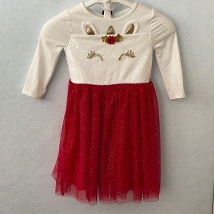 Lilt LongSlv Unicorn Sparkle Sequin & Tulle Dress